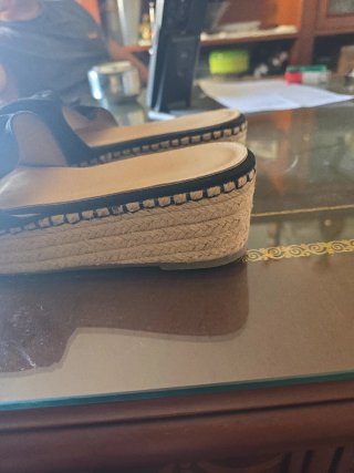 Chanclas negras con lazo talla 37