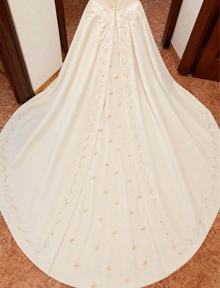 Vestido de Novia Beige/Blanco