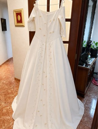 Vestido de Novia Beige/Blanco