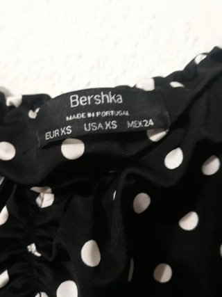 Top Bershka lunares manga larga