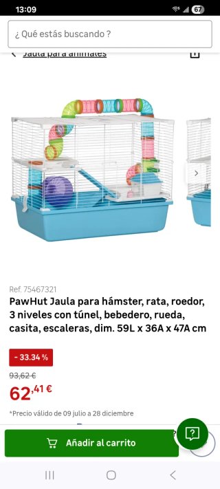 Jaula 3 Niveles Hámster/Rata