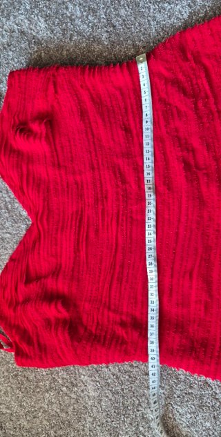 Vestido Rojo largo Volantes Corte Inglés T.40/42