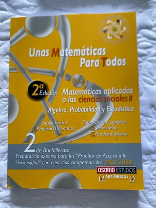 Matemáticas aplicadas a las ciencias II