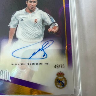 Cromo Raúl Topps Chrome Autógrafo 49/75