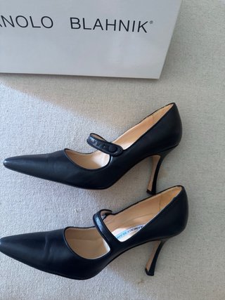 Manolo Blahnik Zapatos Tacón Negro Mujer