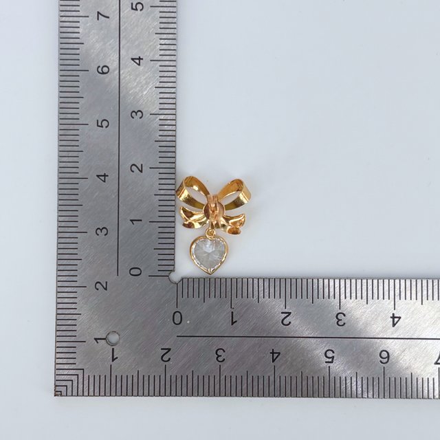 Pendientes Oro 18K, Lazo con circonita, 2.33gr