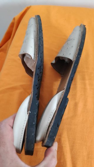 Avarca Menorquina Sandalias Talla 39 Blancas