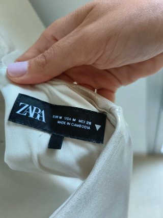 Body Zara plateado brillante