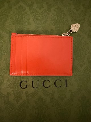 Cartera Gucci Naranja con Cremallera y Tarjetero