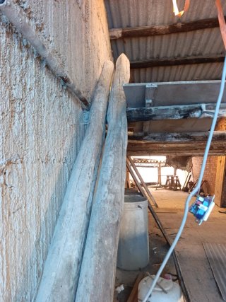 Vigas de madera rústicas
