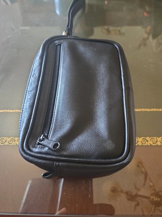 Bolso de mano hombre piel negro