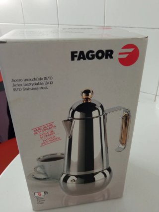 Cafetera Fagor Espresso Acero Inoxidable 6 Tazas