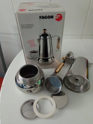 Cafetera Fagor Espresso Acero Inoxidable 6 Tazas