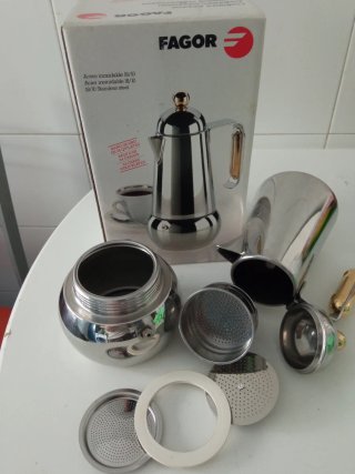 Cafetera Fagor Espresso Acero Inoxidable 6 Tazas