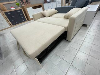 Sofá Cama 2 Plazas Beige Tela