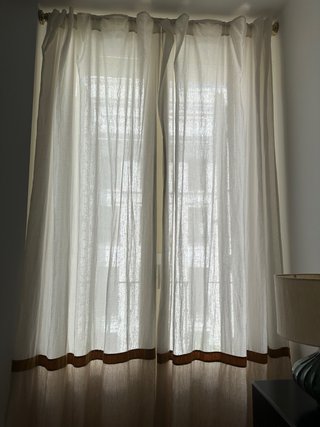 Cortinas Lino Terciopelo Beige Mostaza La Redoute