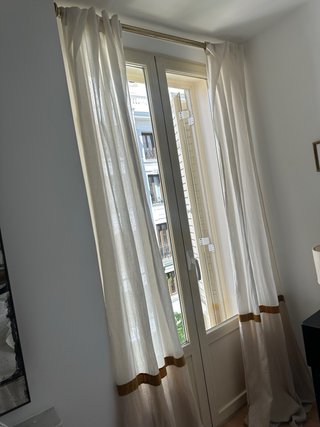 Cortinas Lino Terciopelo Beige Mostaza La Redoute