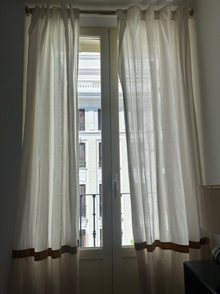 Cortinas Lino Terciopelo Beige Mostaza La Redoute