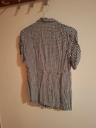 Camisa Houndstooth Manga Corta