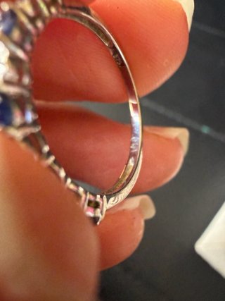 2 Anillos Oro blanco Zafiros y Diamantes