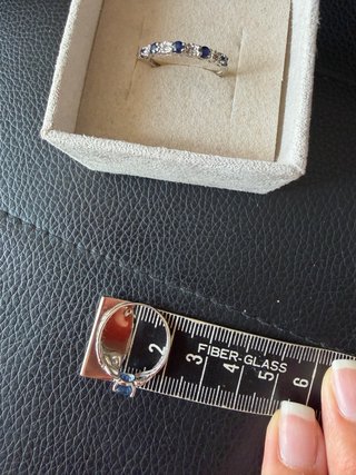 2 Anillos Oro blanco Zafiros y Diamantes