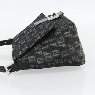 FENDI Zucchino Canvas Mamma Baguette Shoulder Bag