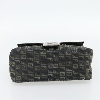 FENDI Zucchino Canvas Mamma Baguette Shoulder Bag