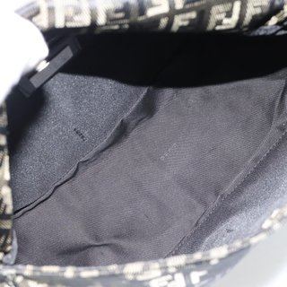 FENDI Zucchino Canvas Mamma Baguette Shoulder Bag