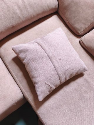 Sofá Chaise Longue Rosa y Beige