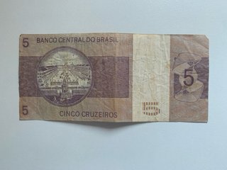 2 Billetes 5 Cruzeiros Brasil