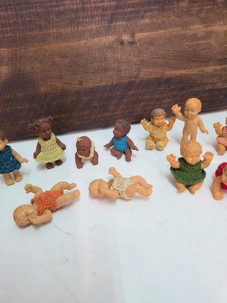 Lote 14 Bebés Miniatura Vintage