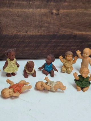 Lote 14 Bebés Miniatura Vintage