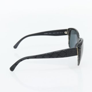 CHANEL Matelasse Sunglasses Plastic Lamb Skin