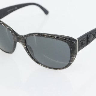 CHANEL Matelasse Sunglasses Plastic Lamb Skin