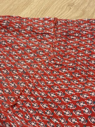 Falda corta Natura S roja estampada