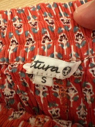 Falda corta Natura S roja estampada