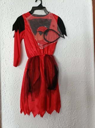 Disfraz Diablo Niña Talla L (130-140 cm).