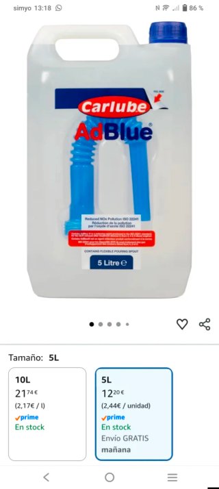AdBlue + Anticristalizante Carlube 5L