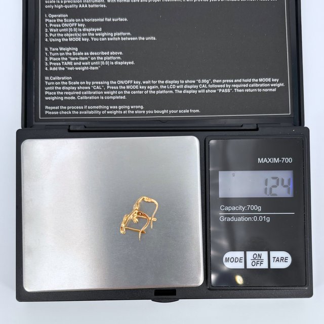 Pendientes Oro 18K, 1.24gr