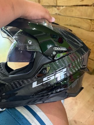 Casco Enduro Fibra Carbono Talla S  con dos usos