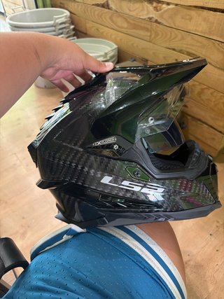 Casco Enduro Fibra Carbono Talla S  con dos usos