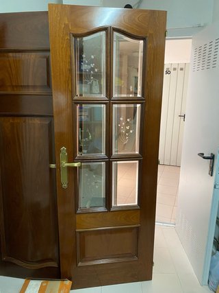 Puerta Madera Cristal 72.5x198,5 cm. x3