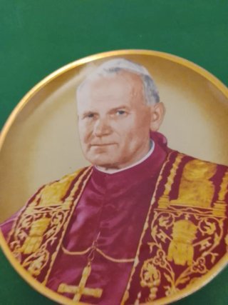 Plato decorativo Papa Juan Pablo II