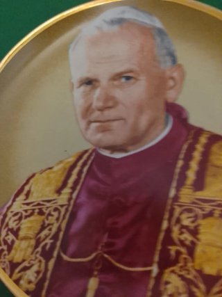 Plato decorativo Papa Juan Pablo II