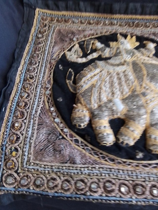 Funda Cojín India Elefante Bordado
