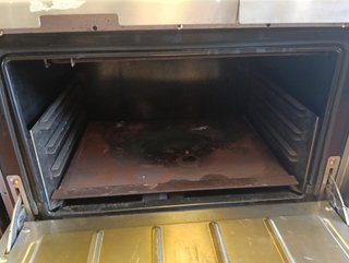 Cocina industrial a gas dos fuegos con horno