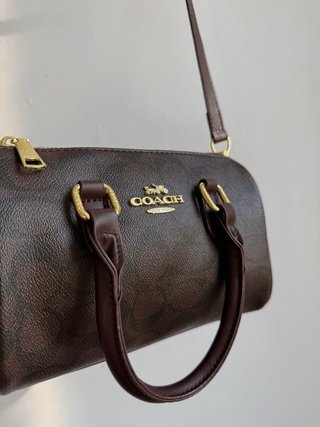 Mala Coach Castanho Dourado