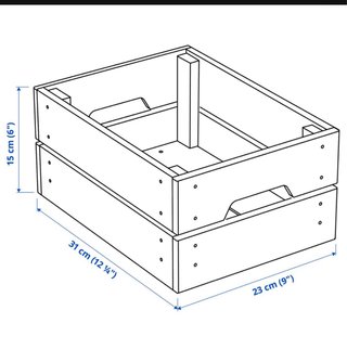 Cajas de madera IKEA (1 grande, 2 pequeñas)
