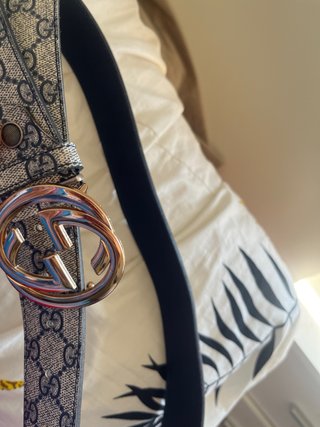 Cinturón Gucci GG Dorado Beige