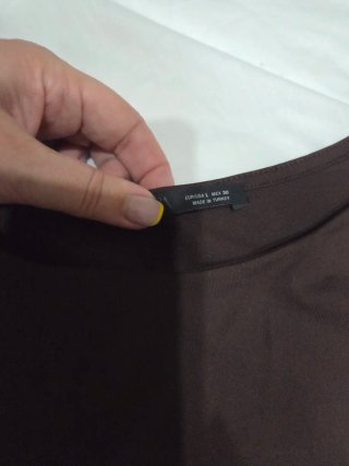 Body Zara manga larga marrón